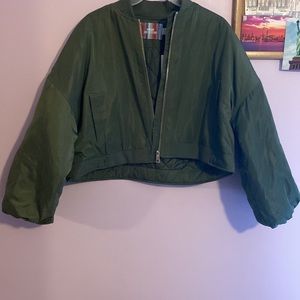 Urban Outfitters Army Green Bomber Jacket
